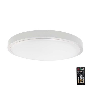 Luminária de teto LED para banheiro com sensor CHIP SAMSUNG LED/18W/230V IP44 3000K diâmetro 29 cm branca + controlo remoto