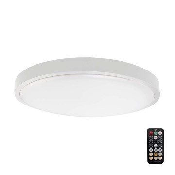 Luminária de teto LED para banheiro com sensor CHIP SAMSUNG LED/24W/230V IP44 4000K diâmetro 35 cm branca + controlo remoto