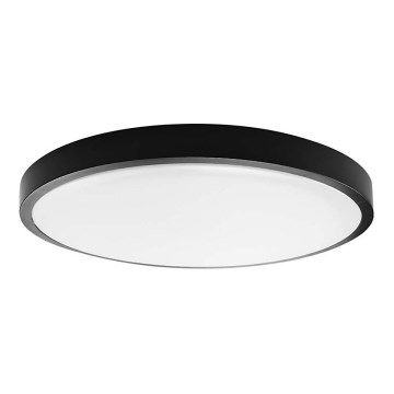 Luminária de teto LED para banheiro SAMSUNG CHIP LED/18W/230V IP44 3000K diâmetro 25 cm preta