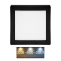 Luminária de Teto LED RAFA LED/12W/230V 3000/4000/6000K 17x17 cm preta