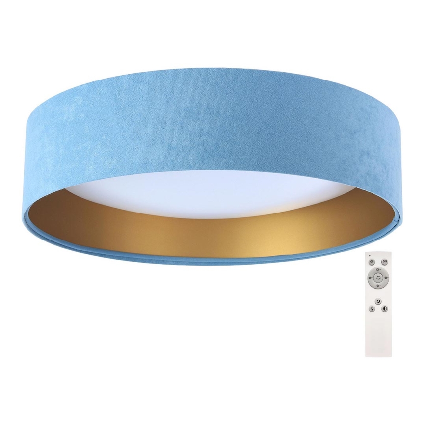 Luminária de teto LED regulável SMART GALAXY LED/24W/230V diâmetro 44 cm azul claro/dourado 3000-6500K + controlo remoto