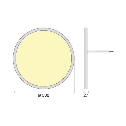 Luminária de teto LED SIMEN LED/40W/230V 4000K IP40 diâmetro 50 cm branca UGR19