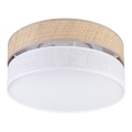 Luminária de teto LED SIRJA BOHO LED/20W/230V 4000K Ø 35 cm bege/branco