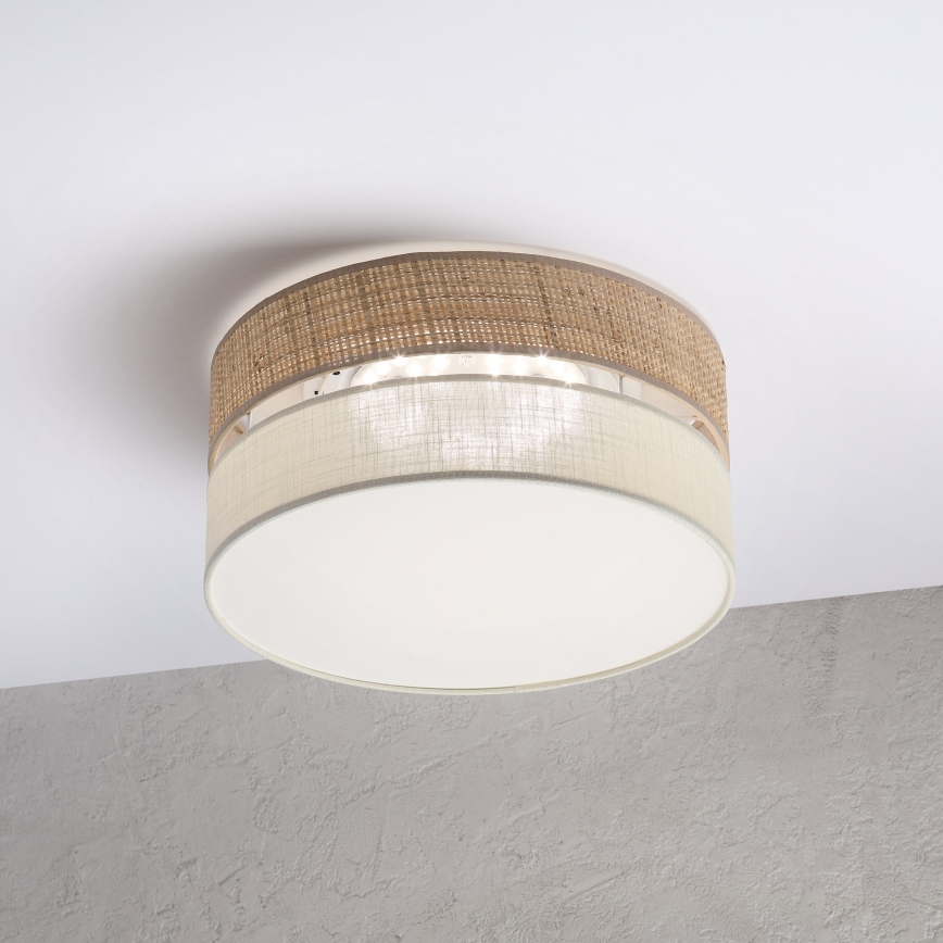 Candeeiro de teto LED SIRJA BOHO LED/20W/230V 4000K Ø 35 cm bege/creme