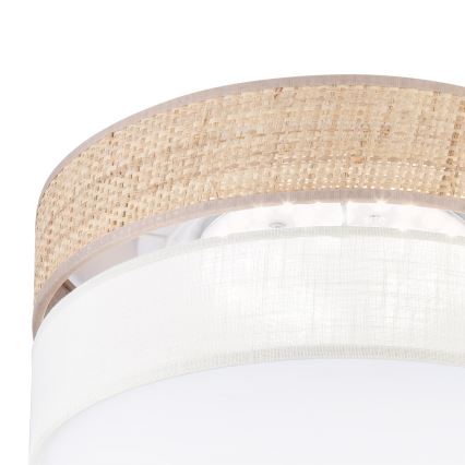 Candeeiro de teto LED SIRJA BOHO LED/20W/230V 4000K Ø 35 cm bege/creme