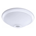 Luminária de teto MANA com sensor de movimento e crepuscular, 2xE27/40W/230V, diâmetro 30 cm, branca