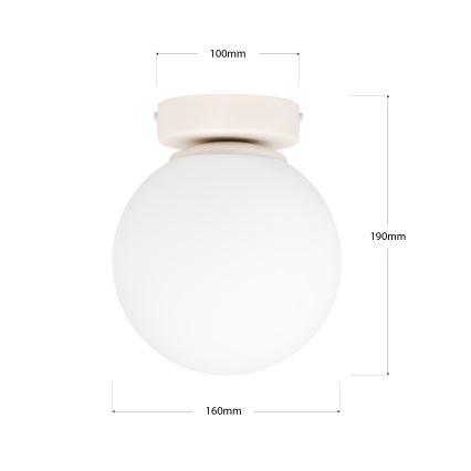 Luminária de teto MOONLIGHT 1xE27/15W/230V Ø 16 cm creme