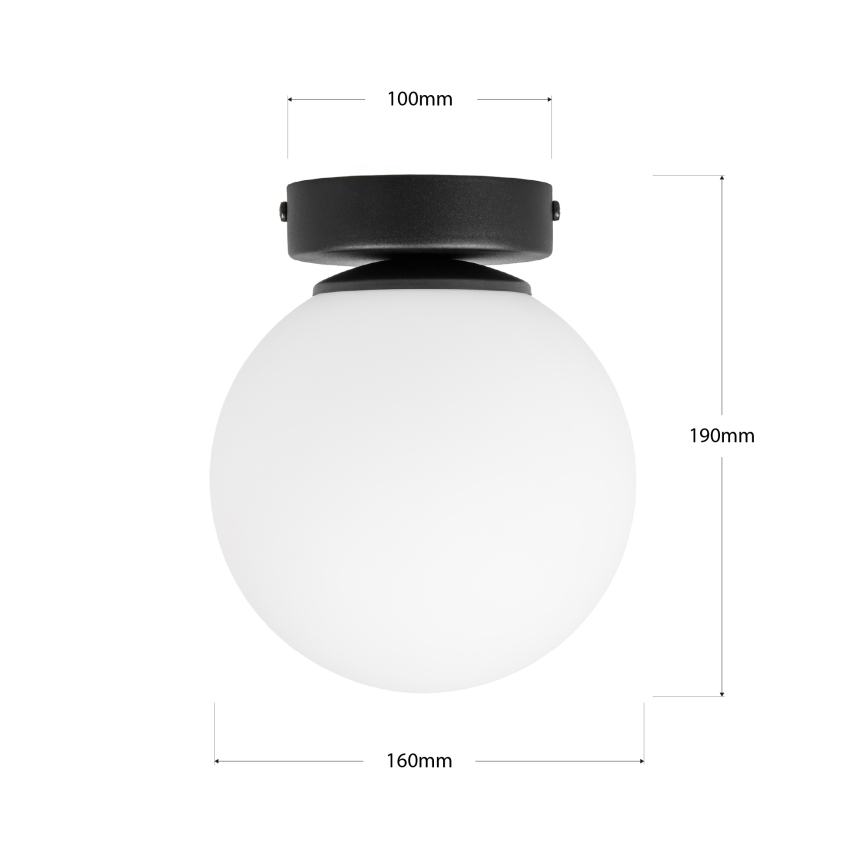 Luminária de teto MOONLIGHT 1xE27/15W/230V Ø 16 cm preta