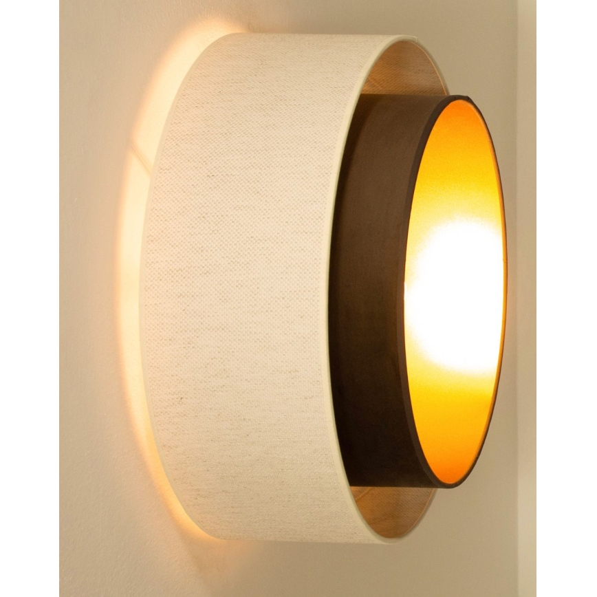 Luminária de teto NATIA 1xE27/60W/230V Ø 45 cm branca/marrom