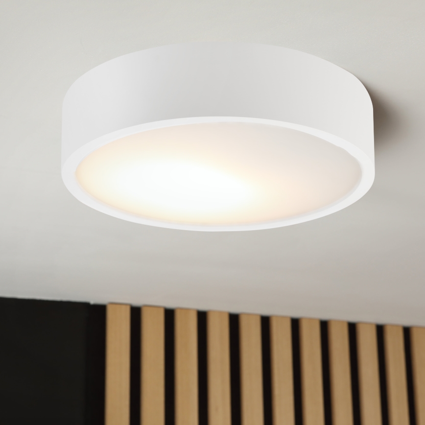 Luminária de teto NATURAL 1xE27/15W/230V Ø 27,5 cm pinho/branco
