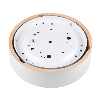 Luminária de teto NATURAL 1xE27/15W/230V Ø 27,5 cm pinho/branco