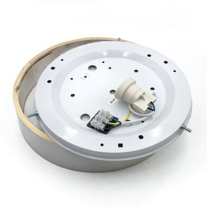 Luminária de teto NATURAL 1xE27/15W/230V Ø 27,5 cm pinho/branco