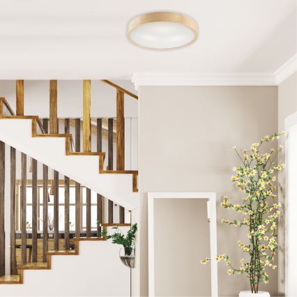 Luminária de teto NATURAL 3xE27/60W/230V ? 47 cm pinho