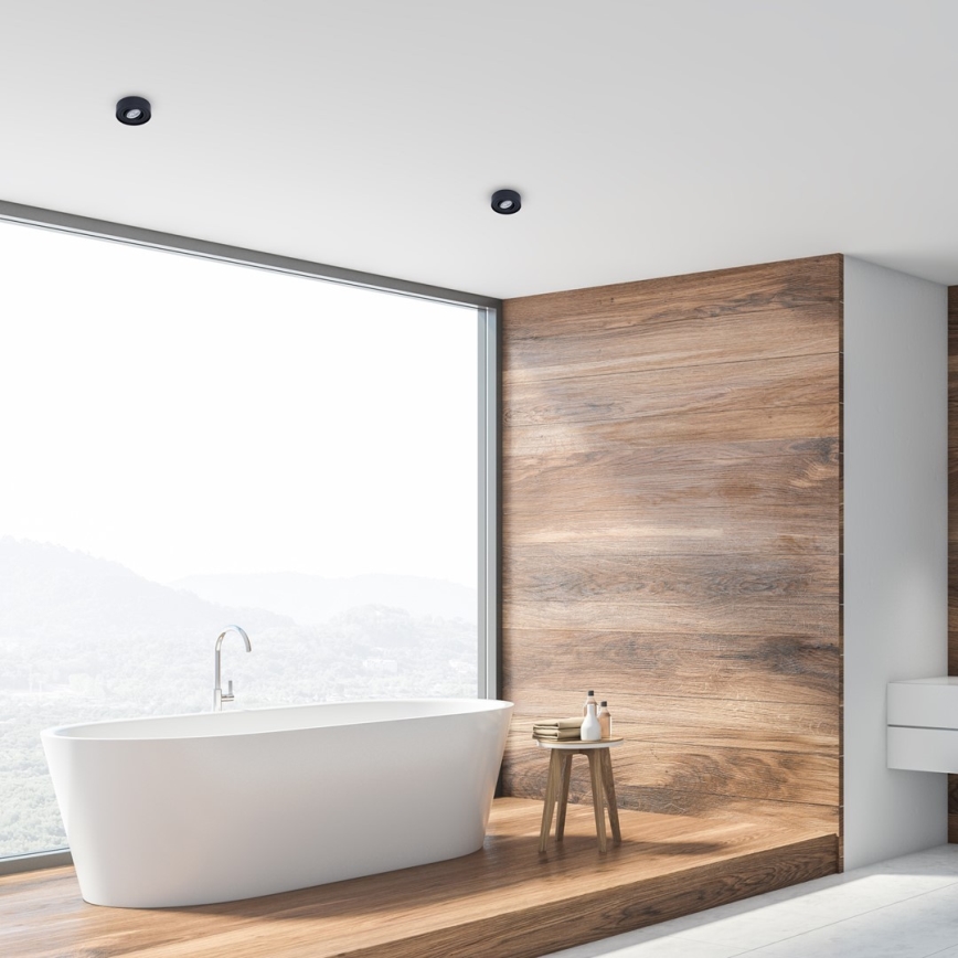 Luminária de embutir NUSA 1xGU5,3/MR16/50W/12V redonda preta