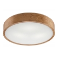 Luminária de teto OAK 3xE27/60W/230V carvalho Ø 47,5 cm