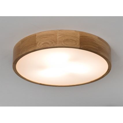 Luminária de teto OAK 3xE27/60W/230V carvalho Ø 47,5 cm