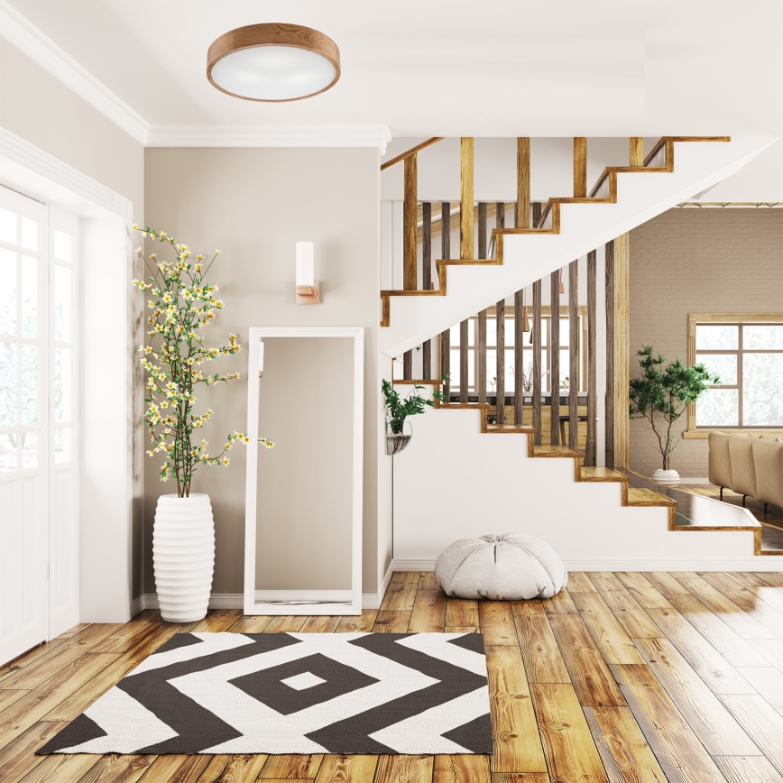 Luminária de teto OAK 3xE27/60W/230V carvalho Ø 47,5 cm