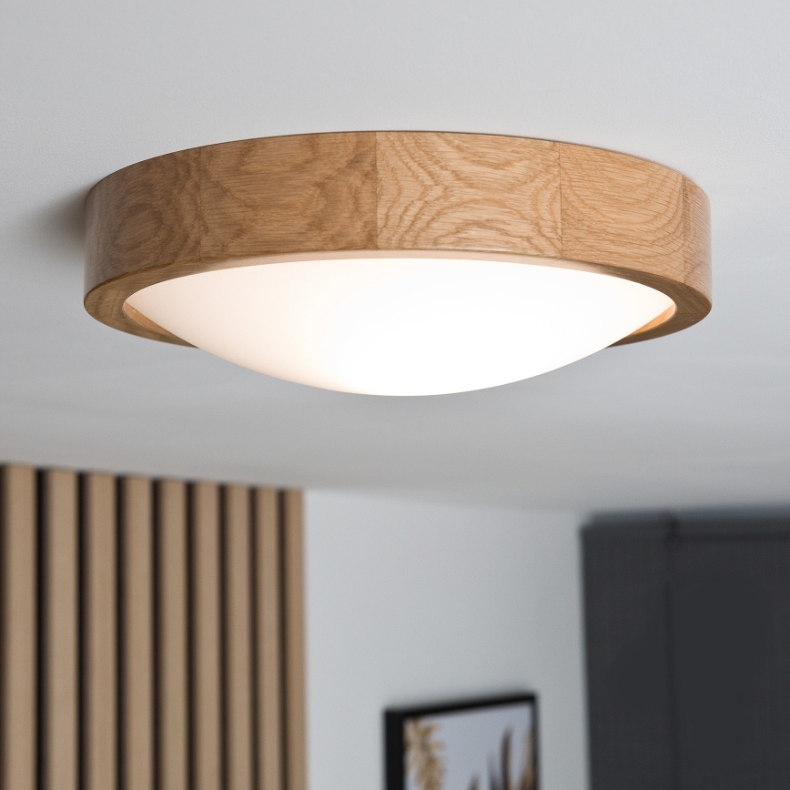 Luminária de teto OAK SLIM 1xE27/60W/230V carvalho ? 27 cm