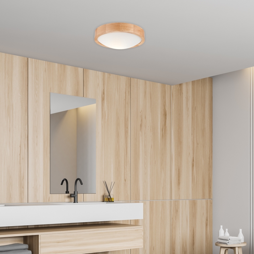 Luminária de teto OAK SLIM 1xE27/60W/230V carvalho ? 27 cm