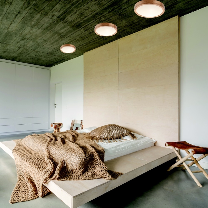 Luminária de teto OAK SLIM 2xE27/60W/230V carvalho ? 37 cm