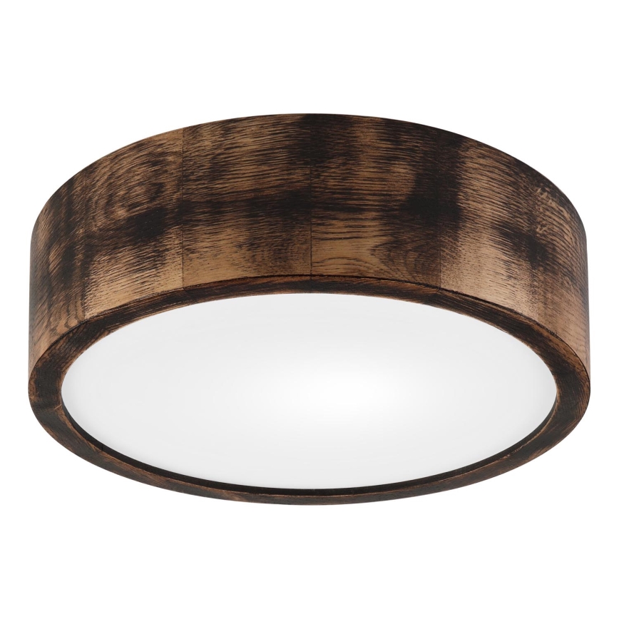 Luminária de teto OAK SMOKY 1xE27/15W/230V ? 27,5 cm carvalho/marrom escuro