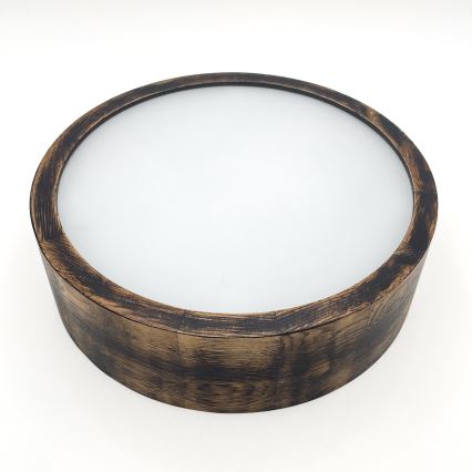 Luminária de teto OAK SMOKY 1xE27/15W/230V ? 27,5 cm carvalho/marrom escuro