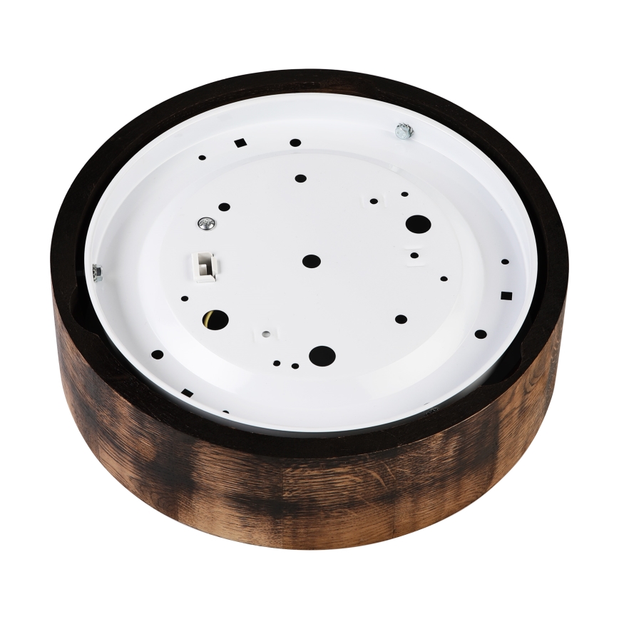 Luminária de teto OAK SMOKY 1xE27/15W/230V ? 27,5 cm carvalho/marrom escuro