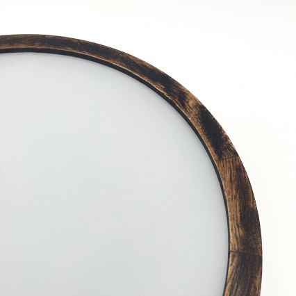 Luminária de teto OAK SMOKY 1xE27/15W/230V ? 27,5 cm carvalho/marrom escuro