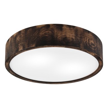 Luminária de teto OAK SMOKY 2xE27/15W/230V ? 37,5 cm carvalho/marrom escuro