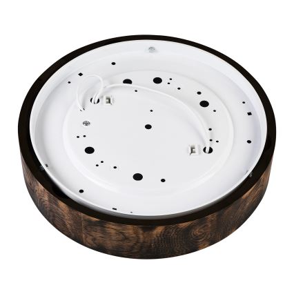 Luminária de teto OAK SMOKY 2xE27/15W/230V ? 37,5 cm carvalho/marrom escuro