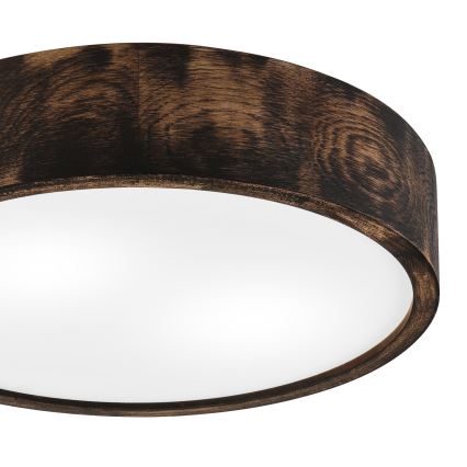 Luminária de teto OAK SMOKY 2xE27/15W/230V ? 37,5 cm carvalho/marrom escuro