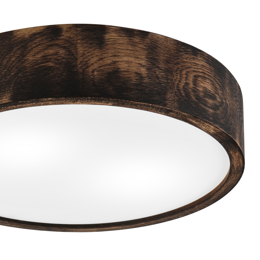 Luminária de teto OAK SMOKY 2xE27/15W/230V ? 37,5 cm carvalho/marrom escuro