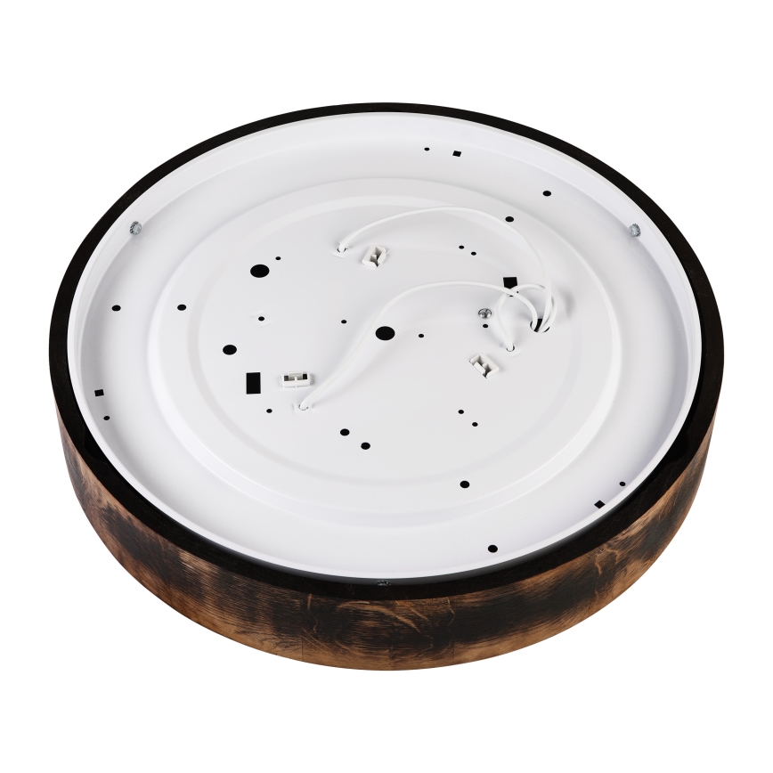 Luminária de teto OAK SMOKY 3xE27/15W/230V Ø 47,5 cm carvalho/marrom escuro