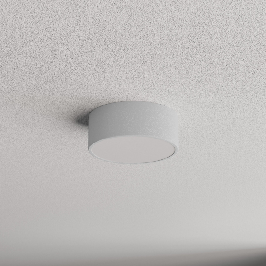 Luminária de teto para banheiro CLEO com sensor, 1xE27/24W/230V, Ø 20 cm, IP54, cinza
