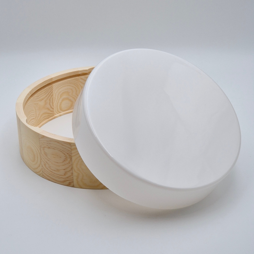 Luminária de teto para banheiro NATURAL 2xE27/15W/230V IP54 pinho Ø 27 cm