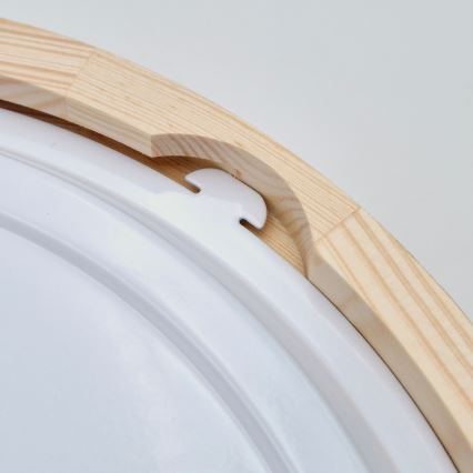 Luminária de teto para banheiro NATURAL 2xE27/15W/230V IP54 pinho Ø 27 cm