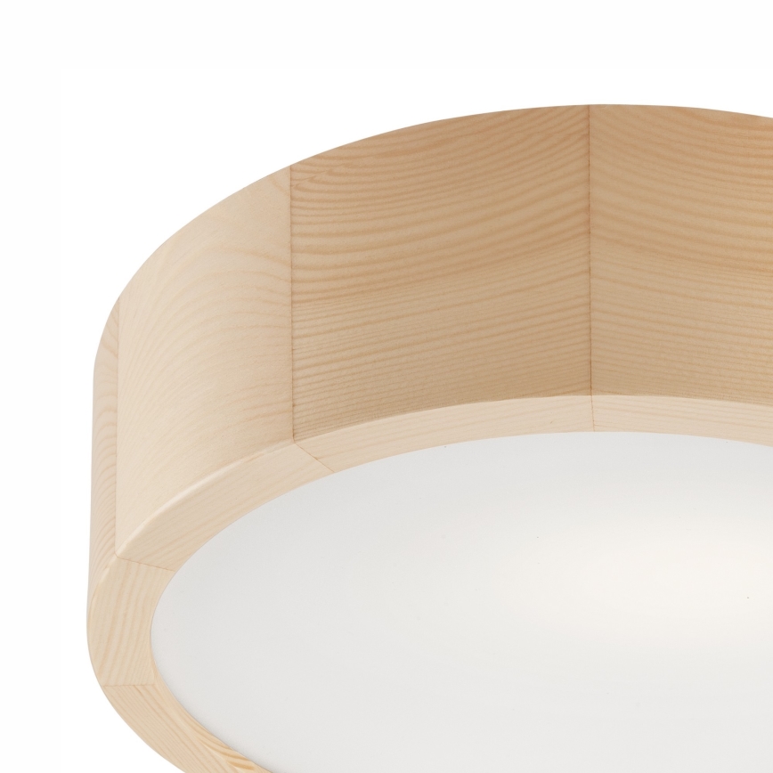 Luminária de teto para banheiro NATURAL 2xE27/15W/230V IP54 pinho Ø 27 cm