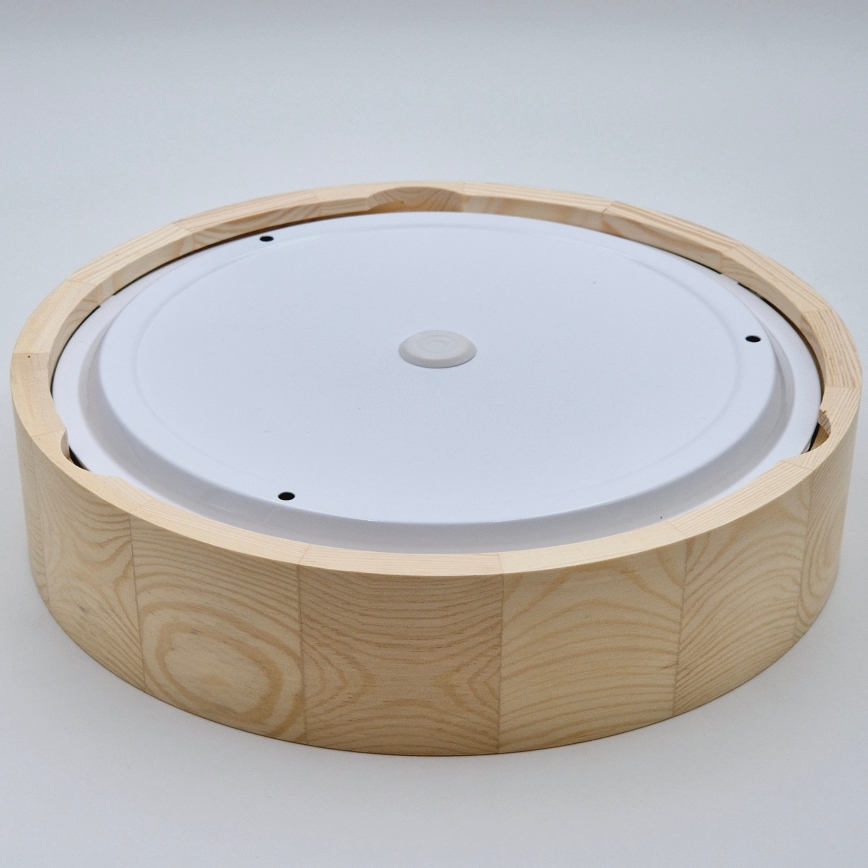 Luminária de teto para banheiro NATURAL 3xE27/15W/230V IP54 pinho Ø 37 cm