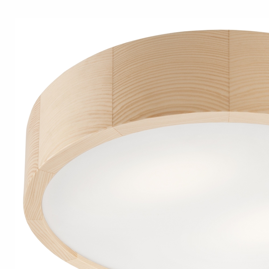 Luminária de teto para banheiro NATURAL 3xE27/15W/230V IP54 pinho Ø 37 cm