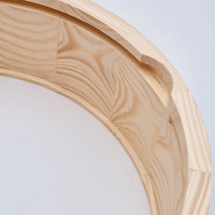 Luminária de teto para banheiro NATURAL 3xE27/15W/230V IP54 pinho Ø 37 cm