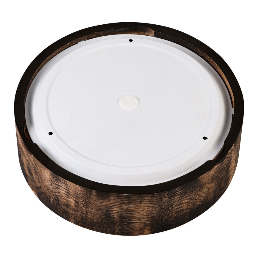 Luminária de teto para banheiro OAK SMOKY 2xE27/15W/230V IP54 Ø 27,5 cm carvalho/marrom