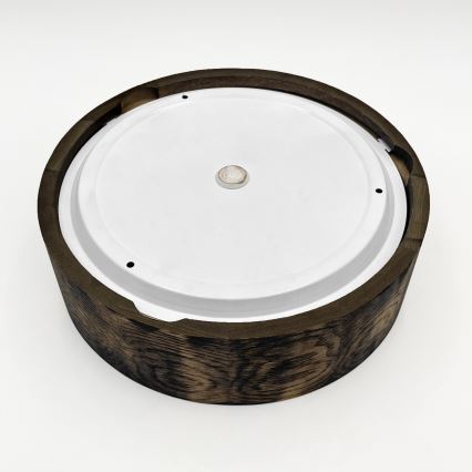 Luminária de teto para banheiro OAK SMOKY 2xE27/15W/230V IP54 Ø 27,5 cm carvalho/marrom