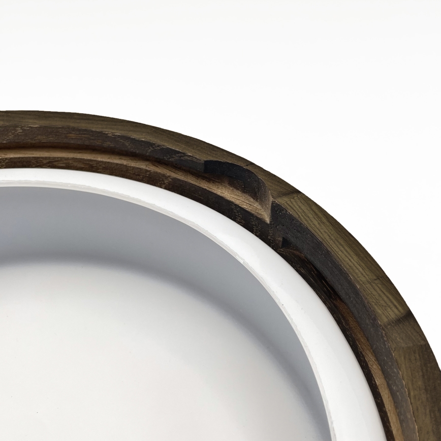 Luminária de teto para banheiro OAK SMOKY 2xE27/15W/230V IP54 Ø 27,5 cm carvalho/marrom