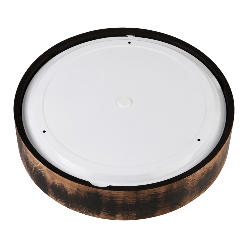 Luminária de teto para banheiro OAK SMOKY 3xE27/15W/230V IP54 – 37,5 cm carvalho/marrom