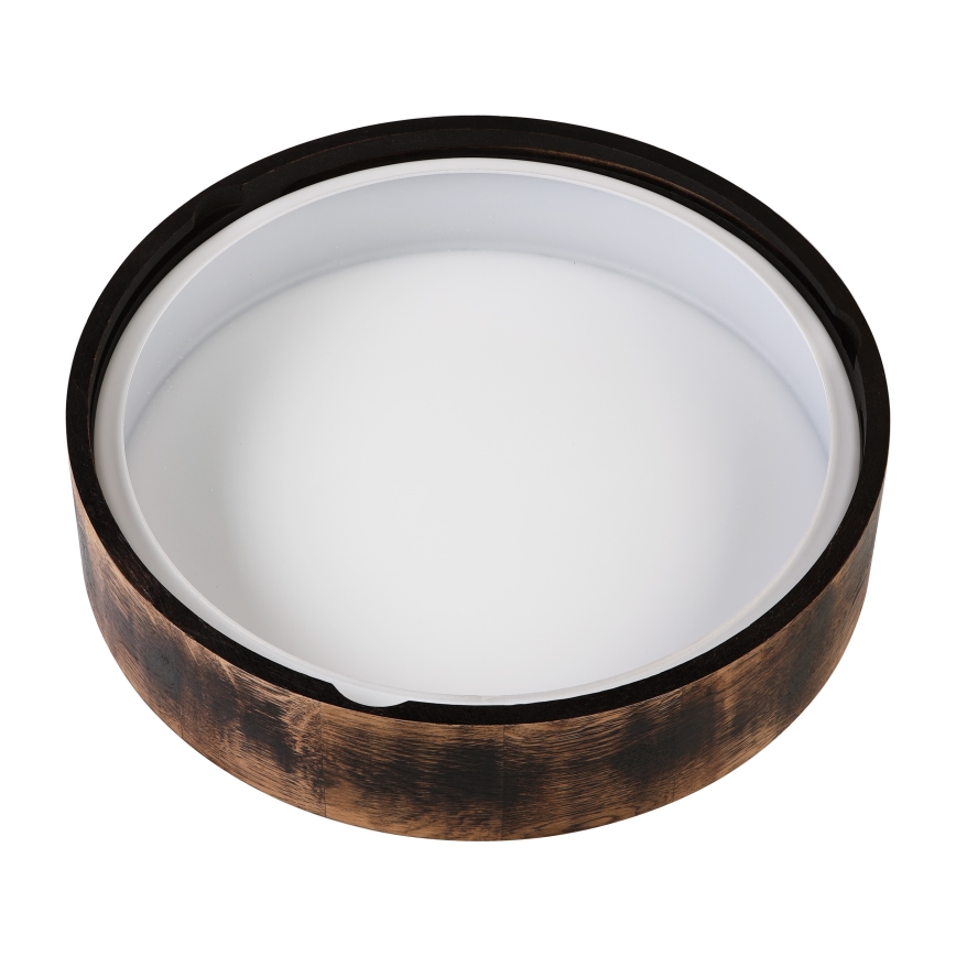 Luminária de teto para banheiro OAK SMOKY 3xE27/15W/230V IP54 – 37,5 cm carvalho/marrom