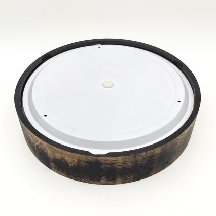 Luminária de teto para banheiro OAK SMOKY 3xE27/15W/230V IP54 – 37,5 cm carvalho/marrom