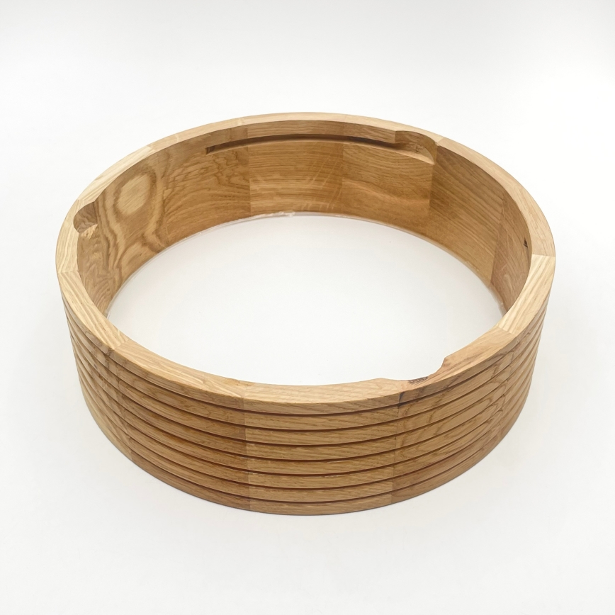 Luminária de teto para casa de banho OAK 2xE27/15W/230V IP54 carvalho Ø 27 cm