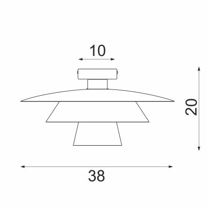 Luminária de teto PLATO 1xE27/15W/230V Ø 32 cm branca