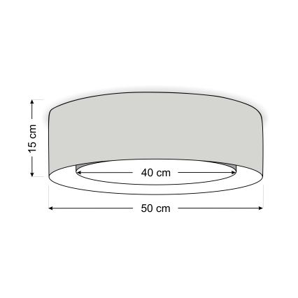 Luminária de teto PURO 2x E27/40W/230V, Ø 50 cm, branca