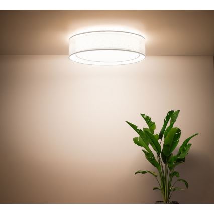Luminária de teto PURO 2x E27/40W/230V Ø 60 cm branca
